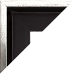 Individueller Bilderrahmen Modell Lissabon Farbe Schwarz Silber